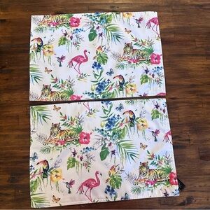 Nicole Miller Tropical Bird Tiger placemats set of 2